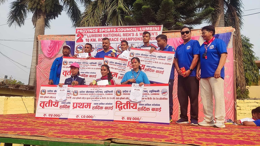 लुम्बिनी रोड रेसमा सेनाका खड्का र न्यौपाने विजेता